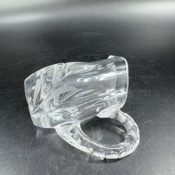 Vintage Clear Crystal Glass Miniature Small Pitcher Carafe Old Whimsical Decor - Picture 11 of 14